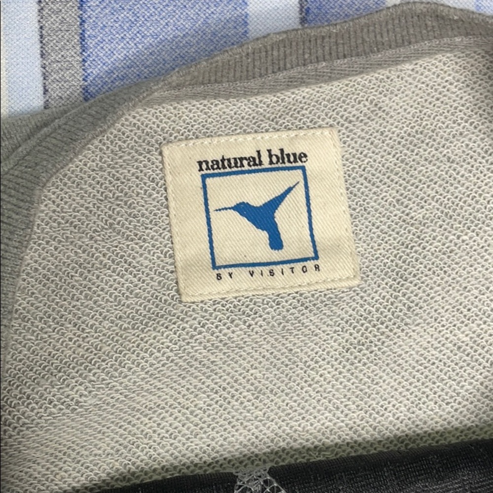 3/$20 Natural Blue Color Block Sweatshirt - Picture 5 of 6